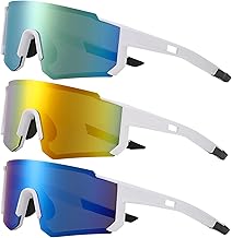 Utensilsto 3 Stück Schnelle Brille Herren Fahrradbrille UV 400 Sportbrille Sport Sonnenbrille Laufbrille MTB Fahrrad Brillen für Herren Damen Rennrad Fahrrad Ski Rave Golf Outdooraktivitäten