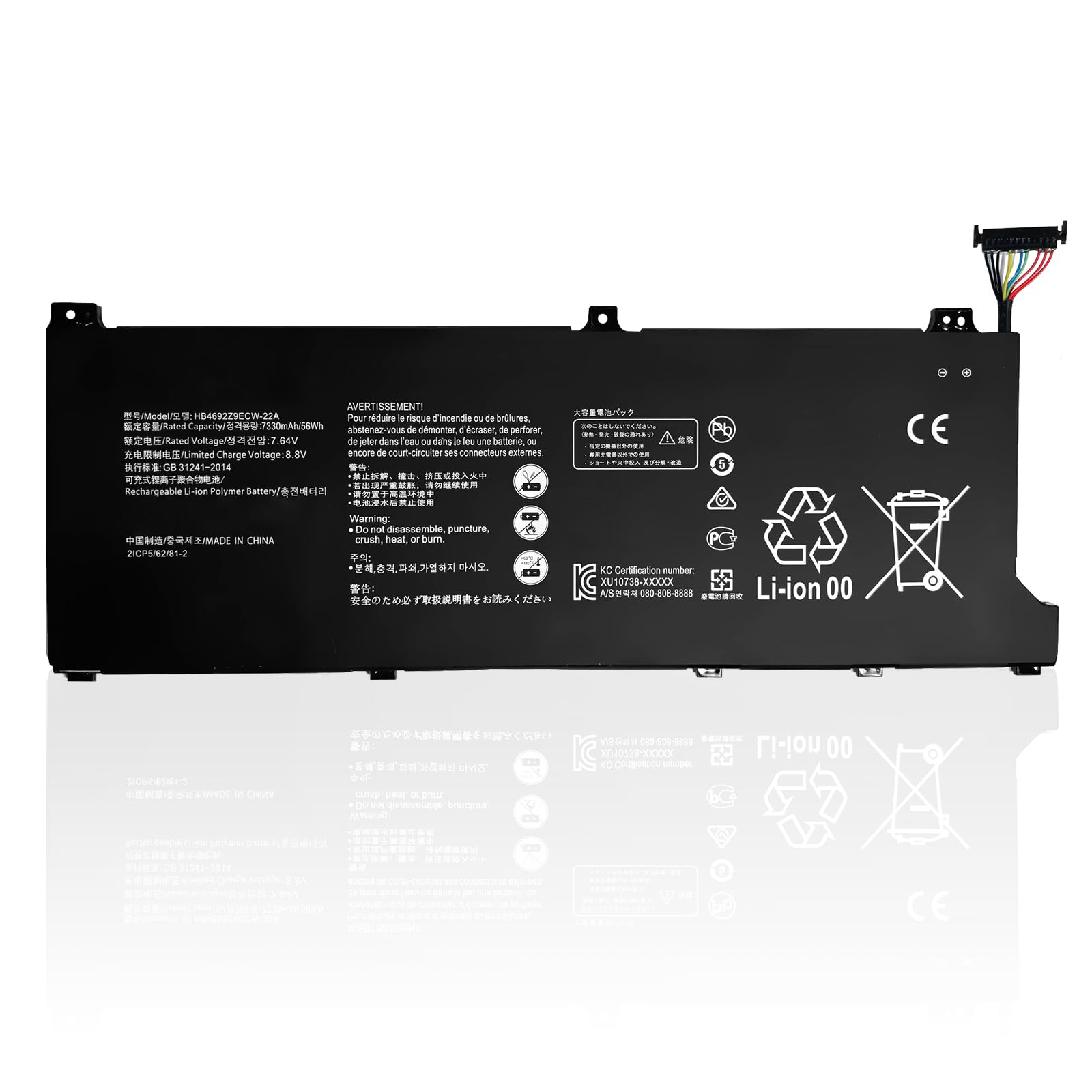 HB4692Z9ECW-22A HB4692Z9ECW-41 - Batteria per computer portatile Huawei Honor MateBook D 14-53010TVS Magicbook 14 NBL-WAQ9R NBL-WAP9R NBLK-WAX9X (56Wh/7330mAh)