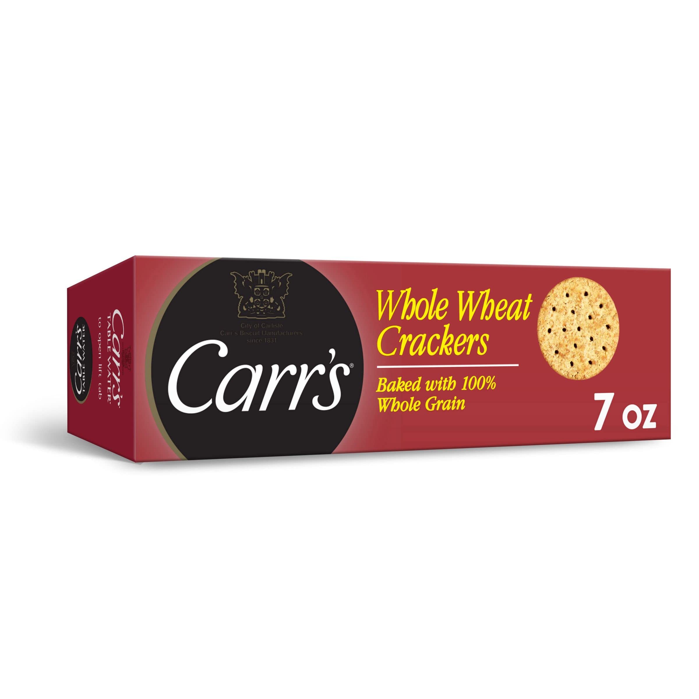 Carr's, Whole Wheat Crackers, Non-GMO Project Verified, Baked with 100% Whole Grain, 7oz Box