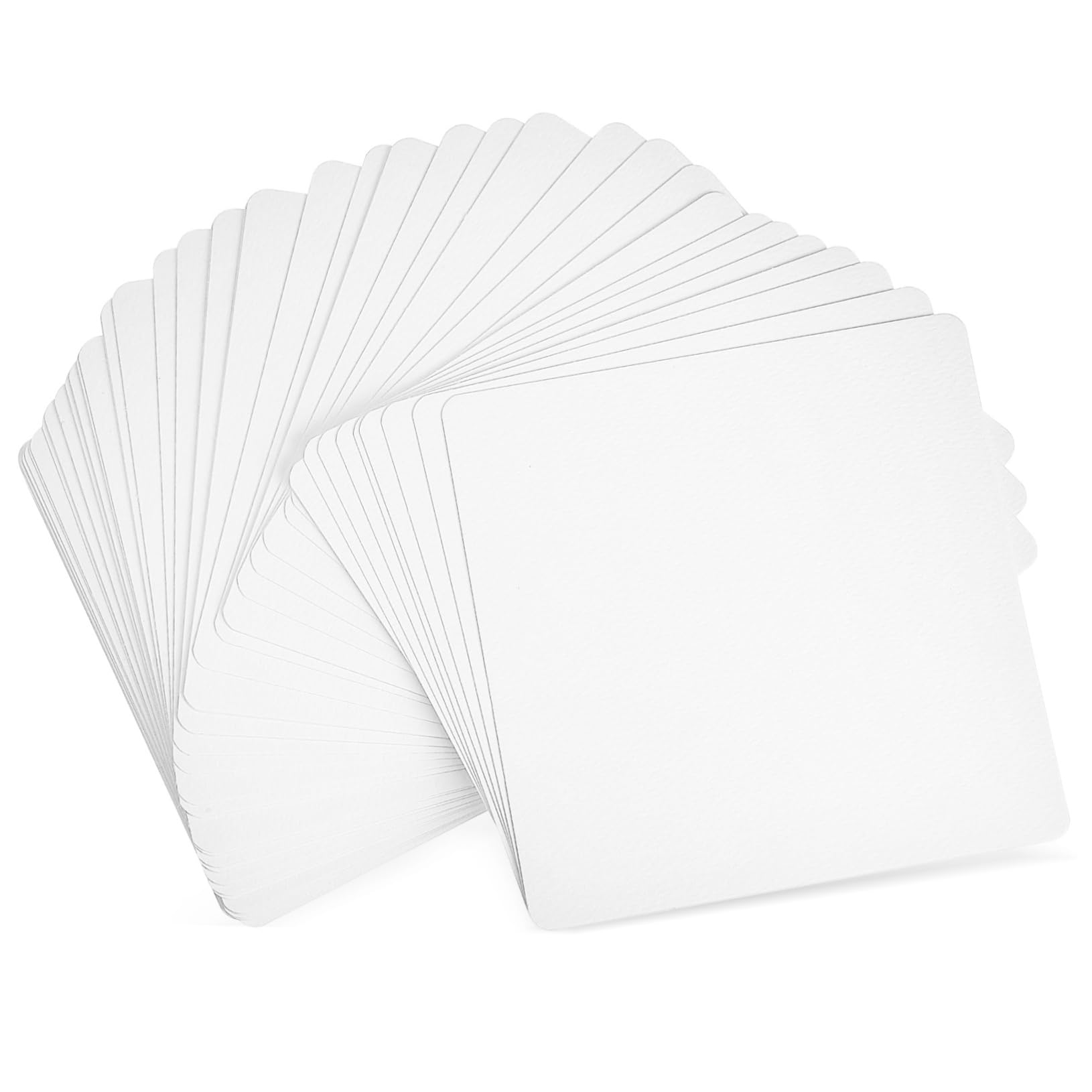 Veemoon 50 Pcs Blank Watercolor Cards Tear Resistant Square Paper for Painting Drawing for Classroom Strong Absorbency for Creative Freedom