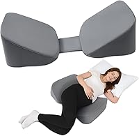 Vista 1 de Almohada de embarazo ajustable de 30° – Almohada de maternidad portátil de viaje con funda lavable, alivio de espalda, presión abdominal y cadera