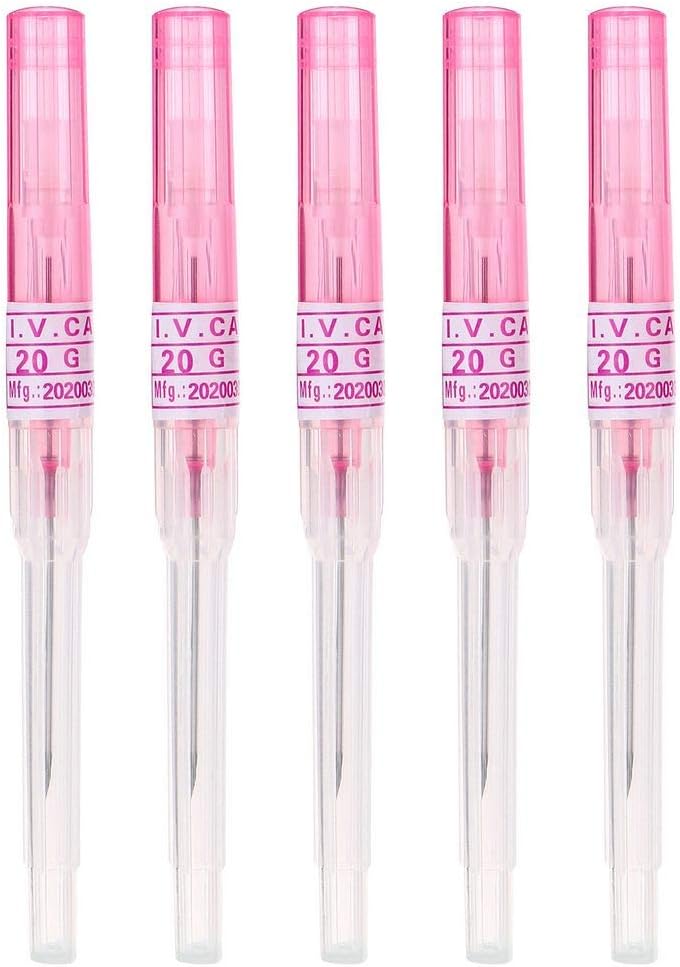 Piercing Needles,New Star 5PCS 20G Gauge Steel Catheter Piercing Needles Supply