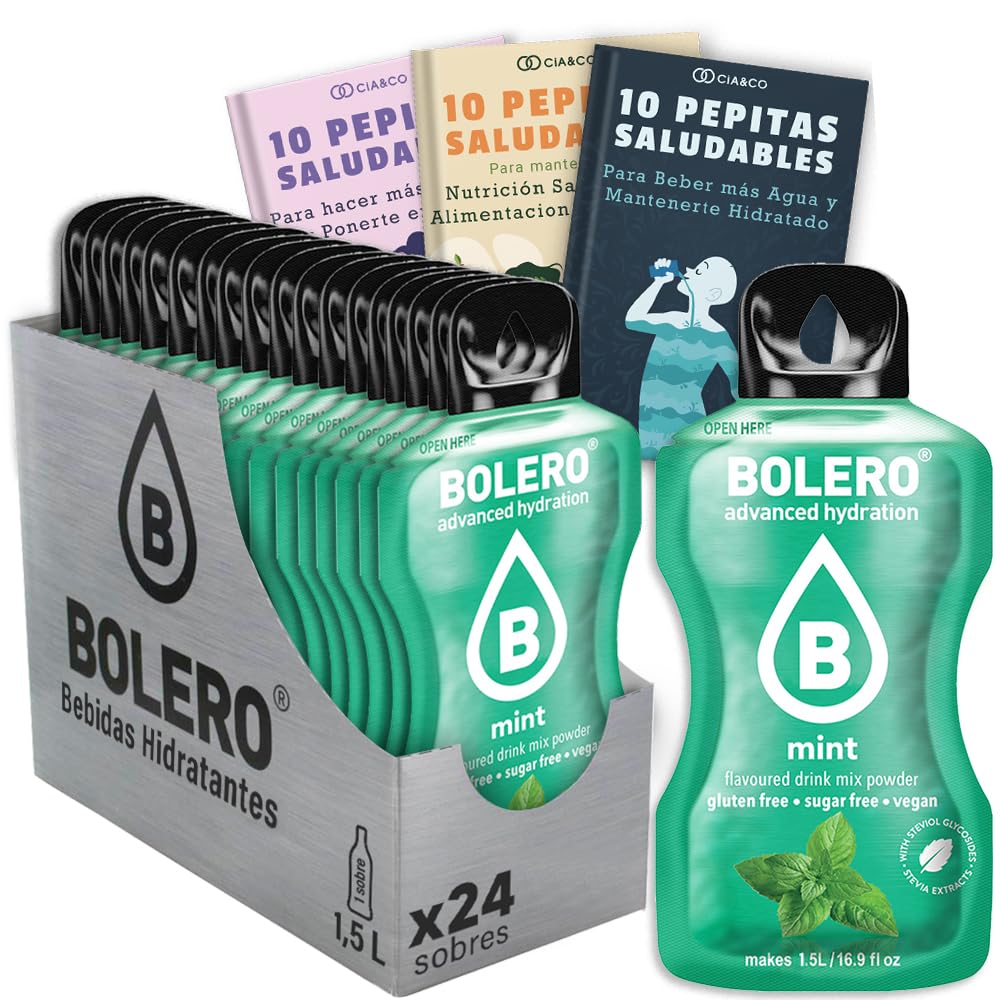24 x Bebida Bolero COLA Hidratante Sin Azucar (24x9 grs) + 30 Pepitas Saludables para una vida más sana by Cia&Co — view 203