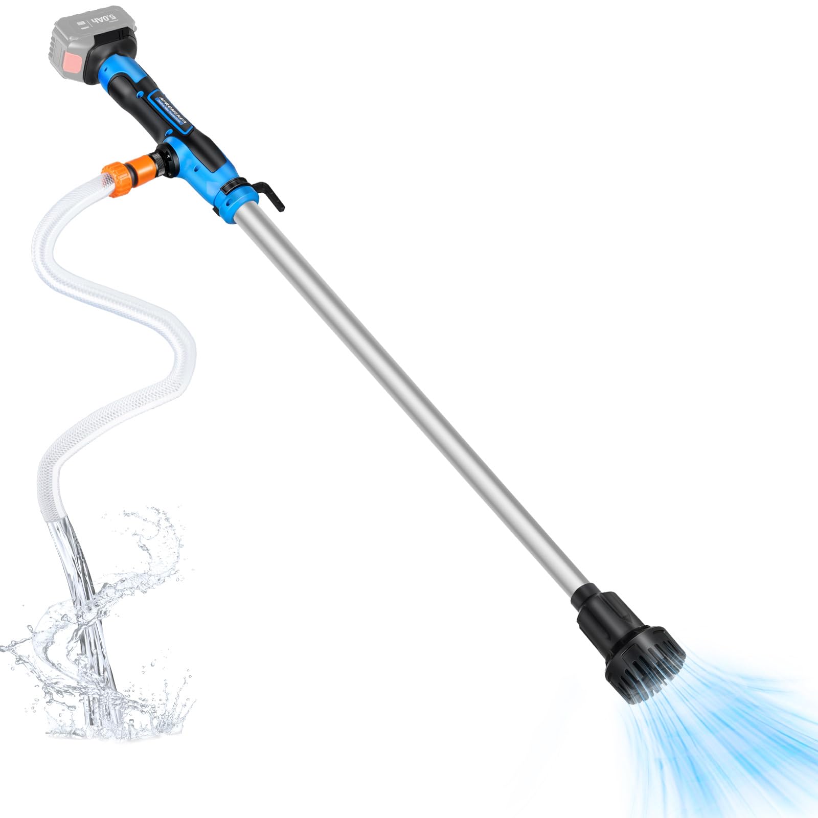 Cordless Stick Water Transfer Pump,12GPM Handheld Portable Stick Utility Pump for Pool Garden Pond (Battery Not Include)