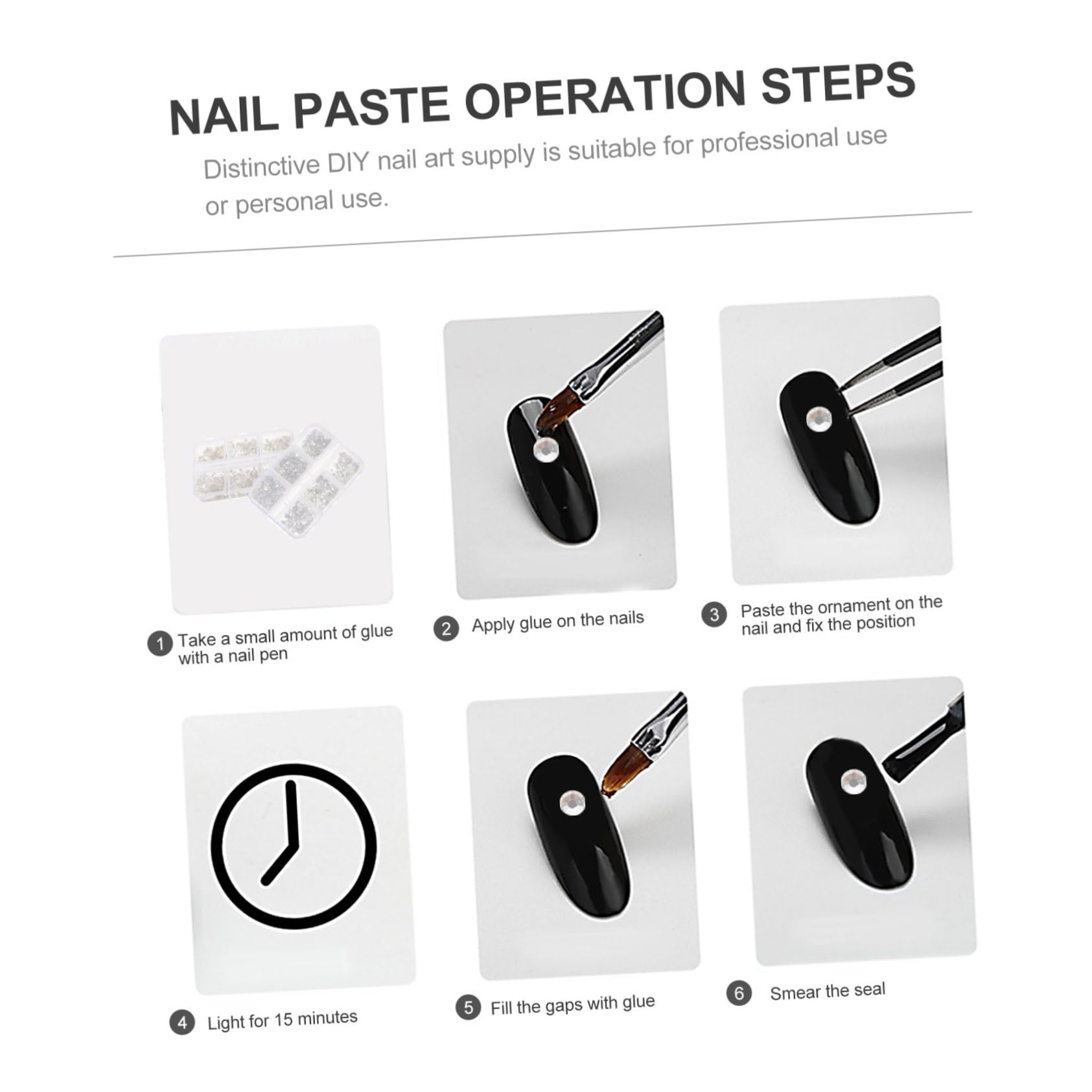 Healvian 5 Set Di Strass Per Nail Art Decorazioni Abbaglianti Per Manicure E Artigianato 2 Scatole Da 5 Pezzi