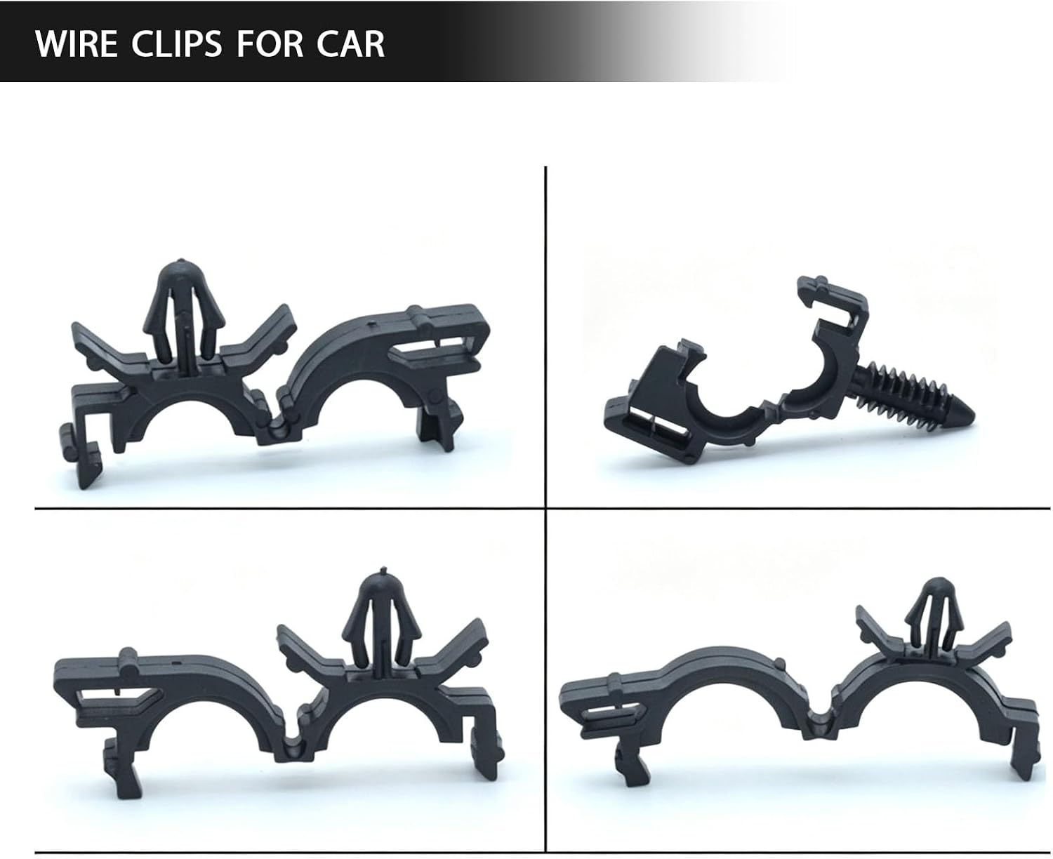 40PCS Car Wire Clips Kit, Push Mount, 4 Sizes Universal image 5