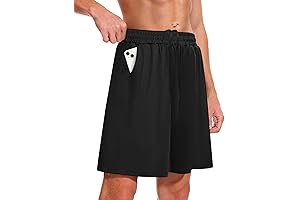 Men's Athletic Baseball Shorts: Performance Quick-Dry Black Gym Shorts for Basketball, Running & Workouts