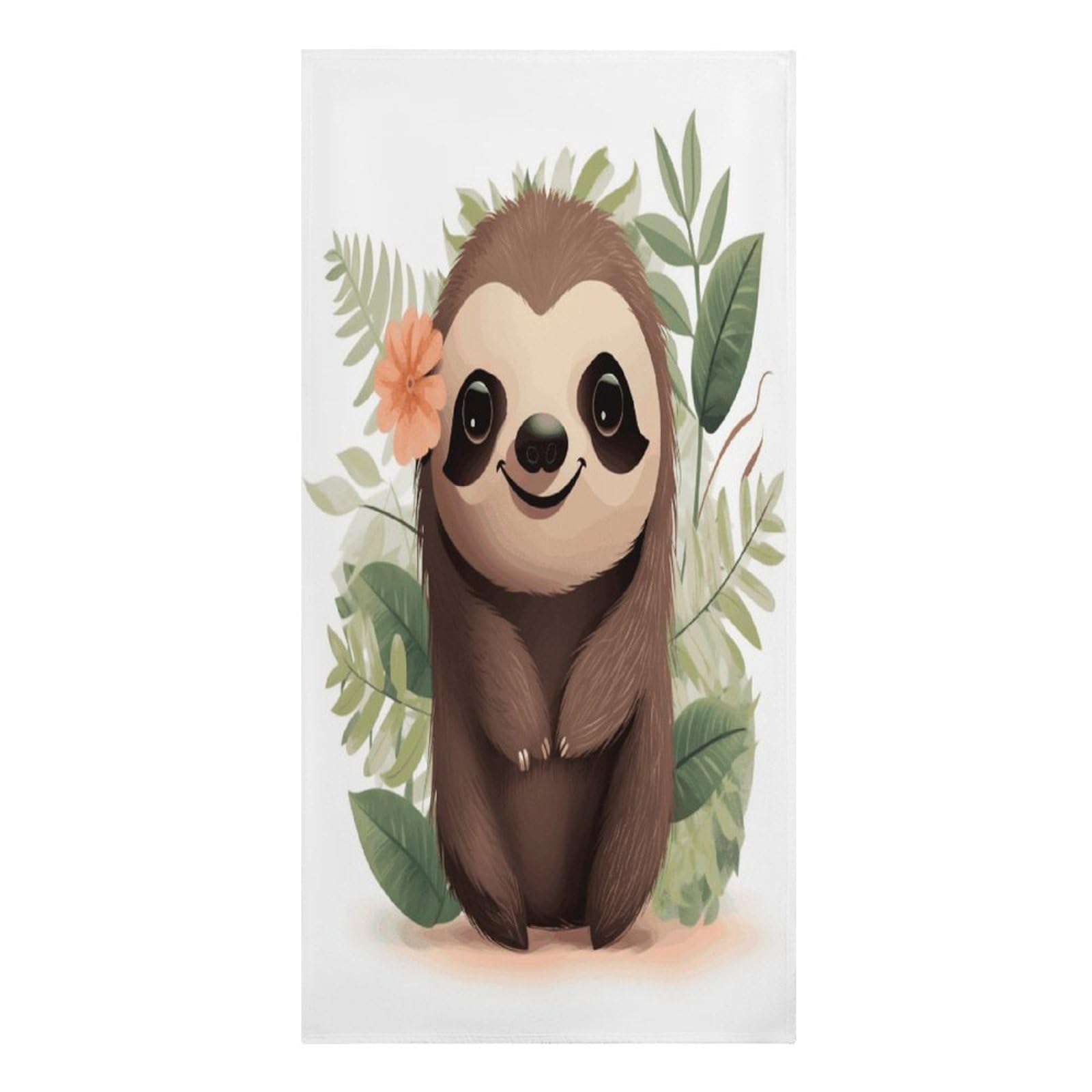 VstaDank Cute Cartoon Sloth Beach Towels 30"x61" Microfiber Super Absorbent Large Bath Towels Cozy Soft Swim Travel Towel Quick Dry Thin Pool Towel Beach Accessories for Outdoor Adult
