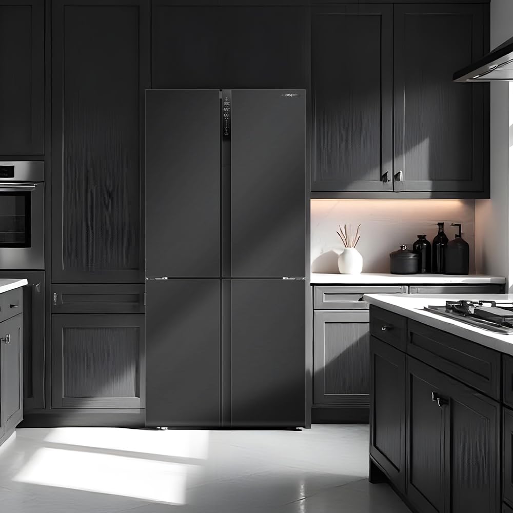 Aspes Frigorifero Dark Inox, 4 porte, A418800ENFIDDX, capacità 436 litri, No Frost, Multi Air Flow, 38 dB, porta unica direzione, apertura a mano, classe energetica E