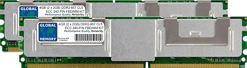 4GB (2 x 2GB) DDR2 667MHz PC2-5300 240-PIN ECC FULLY BUFFERED DIMM (FBDIMM) MEMORY RAM KIT COMPATIBLE WITH XSERVE (LATE 2006)