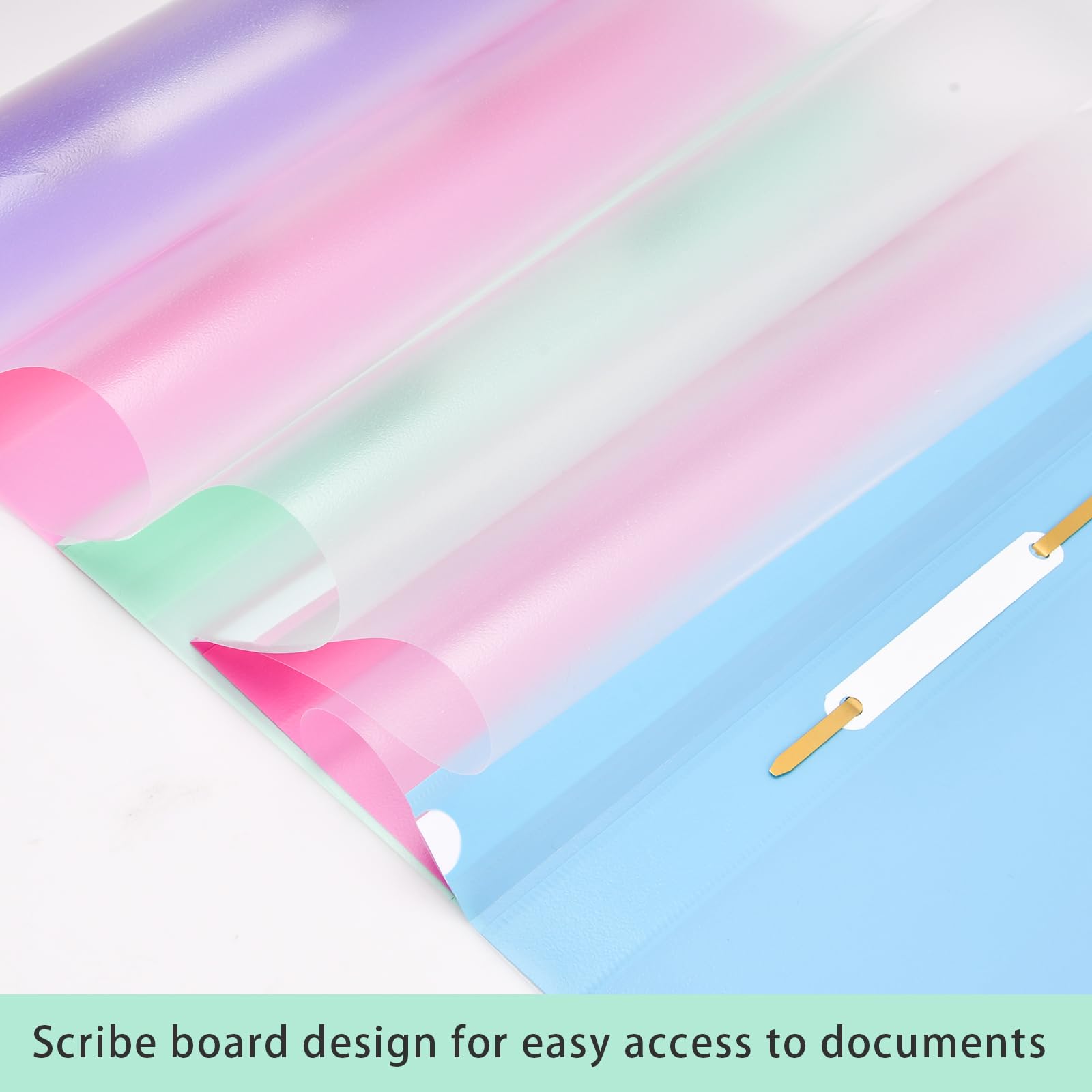 Pack of 10 A4 Project Folder Plastic Wallets Presentation Project Folders A4 Report, Document Files Transparent Cover - Image 4