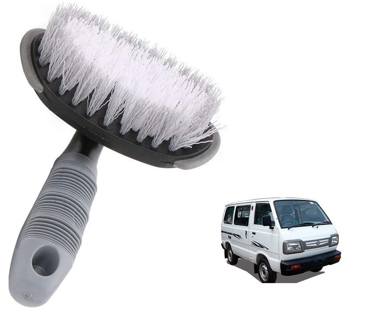 Auto Addict Wheel Tire Scrub Brush Hub Clean Wash Useful Brush Car Washing Cleaning Tool for Maruti Suzuki Omni