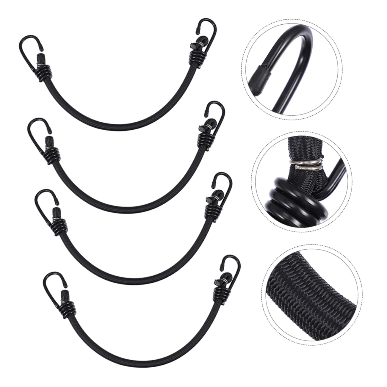 Lurrose 4pezzi Cinghia Elastica per Moto per Bici Cinghia Elastica Fissa per Bagagli Resistenti e Antistrappo Soluzione per Trasporto e Imballaggio