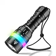 Sofirn SD08 Dive Light, 3200lm Bright Scuba Diving Flashlight, IPX8 waterproof rating, with RGB Signal Ring, Submersible up to 100 meters, Easy Twist On/Off, Pro Grade Underwater Gear, Long Runtime
