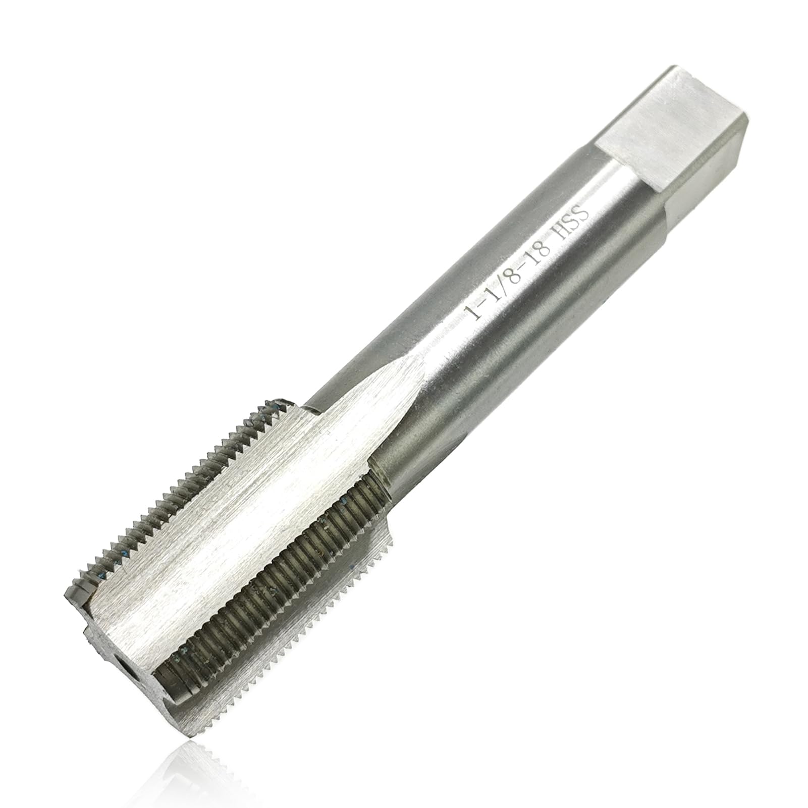 Lzcdelyxiao 1-1/8"-18 Tap, UNFF Right Hand Straight Flute Thread Tap, Machine Tap, Nominal Diameter 1-1/8", Thread Per Inch 18 Fin Thread, Tolerance