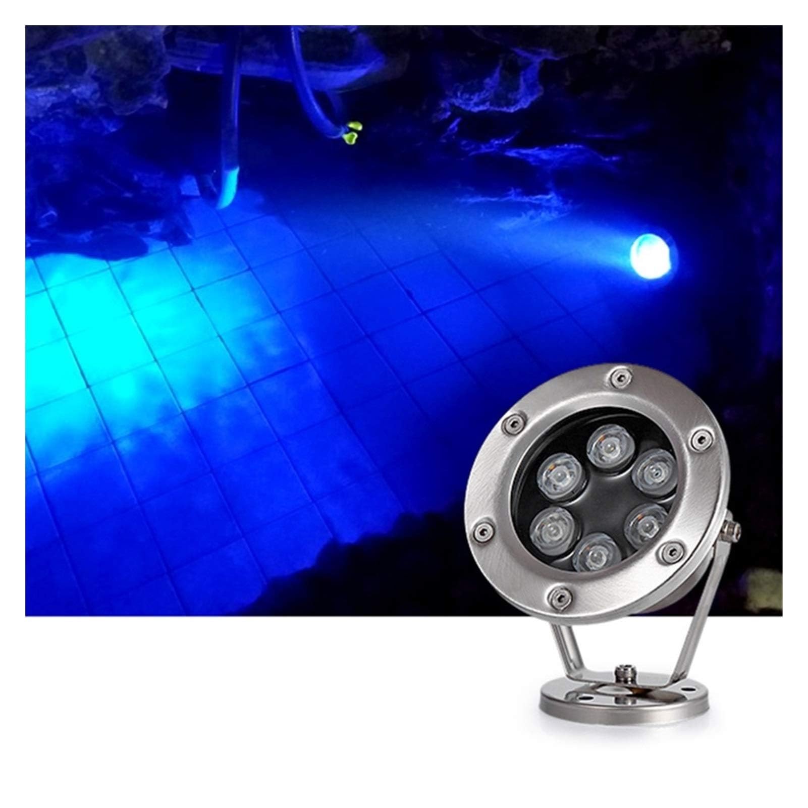 Lumière LED Submersible - Spot Encastrable Exterieur, Projecteur LED basse tension sûr 24 V, angle réglable IP68, lampe de piscine hors sol étanche, pour éclairage extérieur de piscine ( Color : Rgb ,
