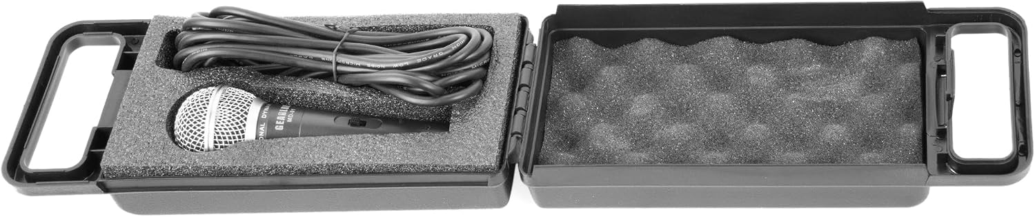Gearlux MD-01 Wired Dynamic Vocal Microphone with On/Off Switch & Metal Cannon Style 16.5 ft XLR Cable