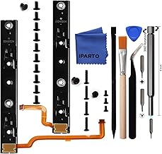 iParto Replacement Right and Left Slide Rail with Flex(Includes 17 screws) Repair Parts for Nintendo Switch Console Slider Rail Bar Replacement Kit for NS Switch Bracket Rebuild Track