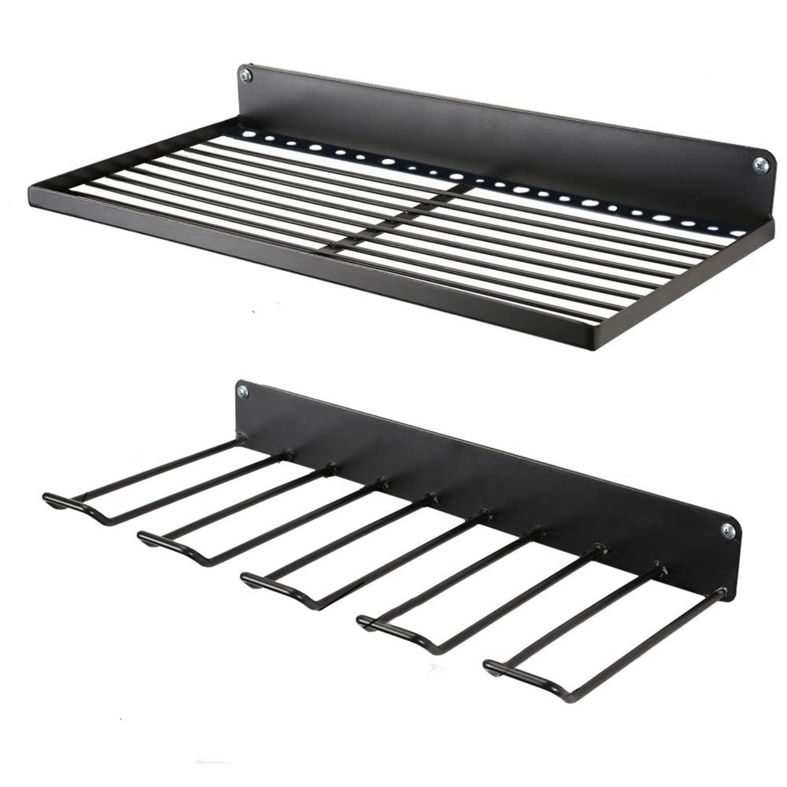 NEWFT Power Tool Organizers Drill Holder Heavy Duty Garage Storage Rack Metal Shelf Holder for Workshop and Shed Organization Drill Wall Mount Garage Storage Rack