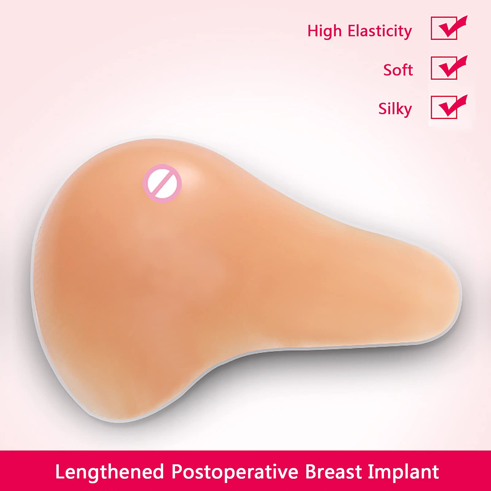 Inserto de sujetador pecho protésico extendido Pecho falso silicona Relleno axila Acolchado Almohadilla push up Fácil limpiar left-350g