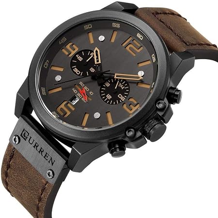 AG Orologio da Uomo Ultrasottile Sport Orologio al Quarzo a Sei lancette  Calendario Orologio da Uomo Cinturino Orologio Moda,Bianca : Orologi