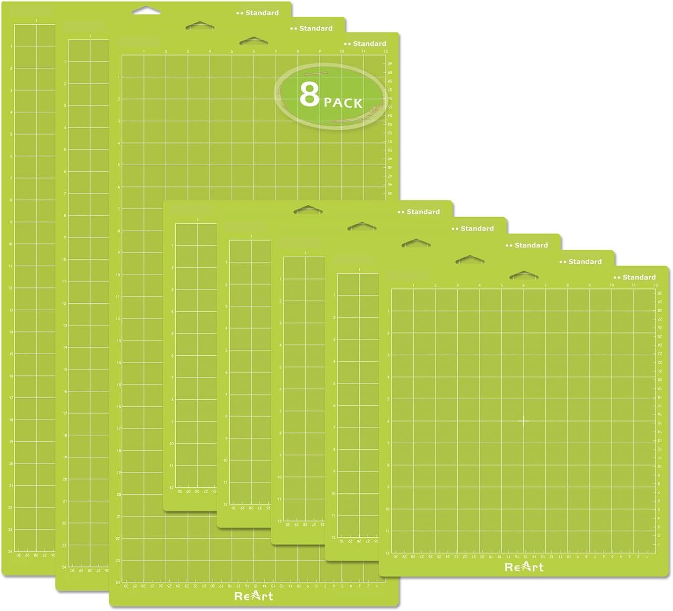 ReArt Cutting Mat - Standard 12x24 Inch 3 Packs and 12x12 Inch 5 Packs