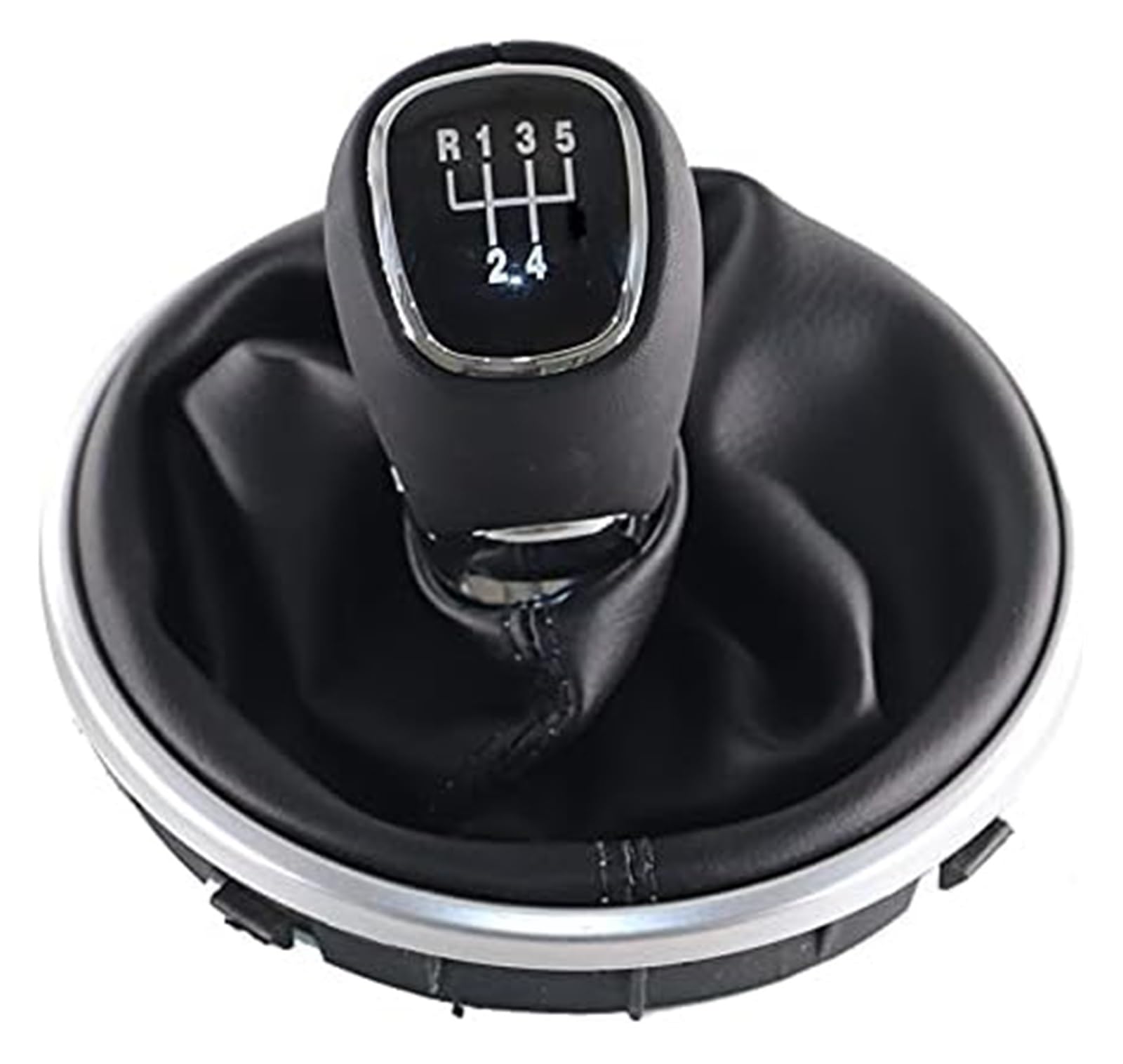 FNCVTM Car Gear Knob for Skoda for Fabia 2 for MK2 for Combi for Scout 2007-2014 Car Gear Shift Knob Silver and Leather Lever Gaiter(5 Speed 2)