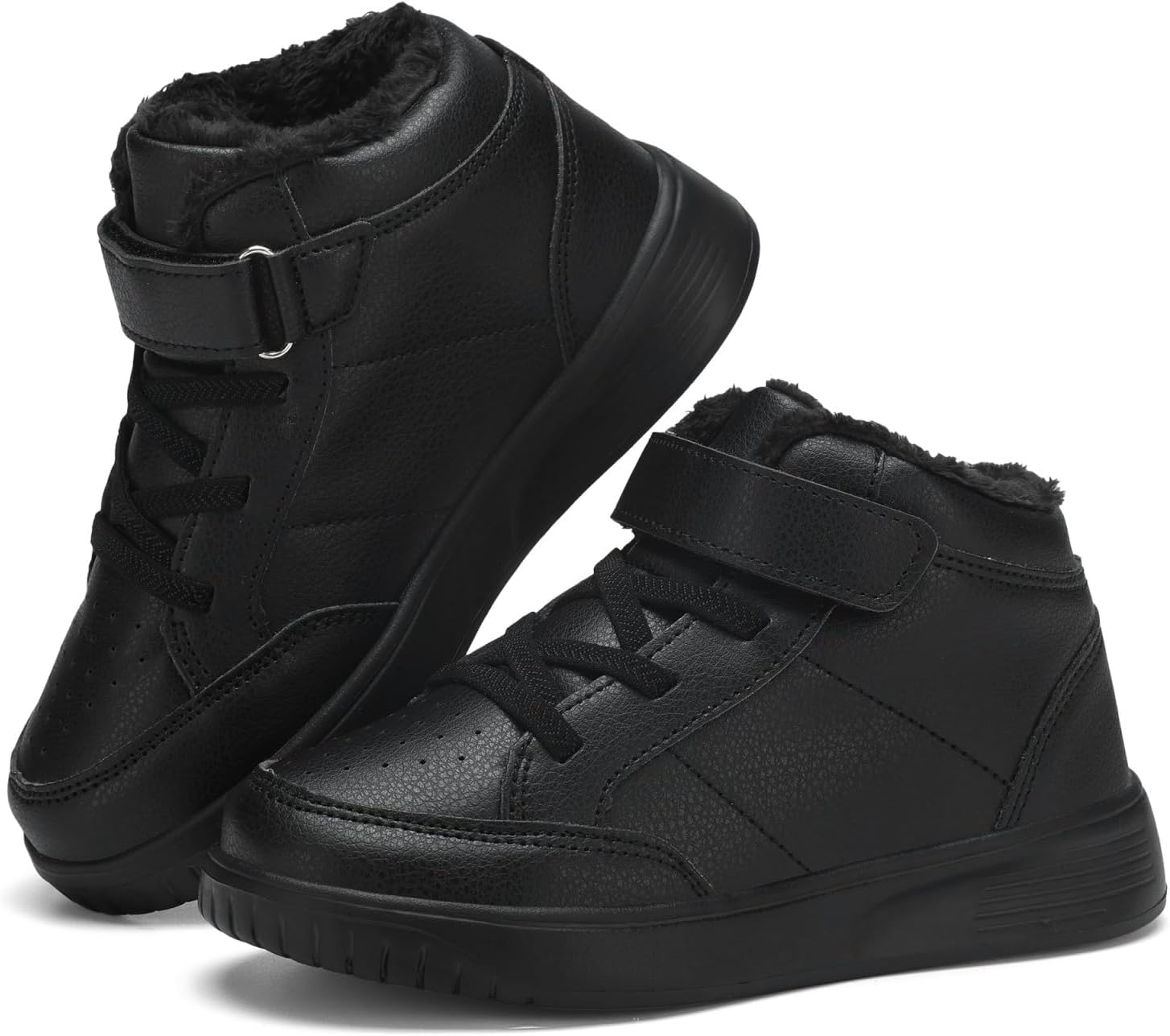 Boys Girls Snow Boots Kids Outdoor Walking Fur Lined Warm Anti-Slip Winter Shoes Little/Big kid