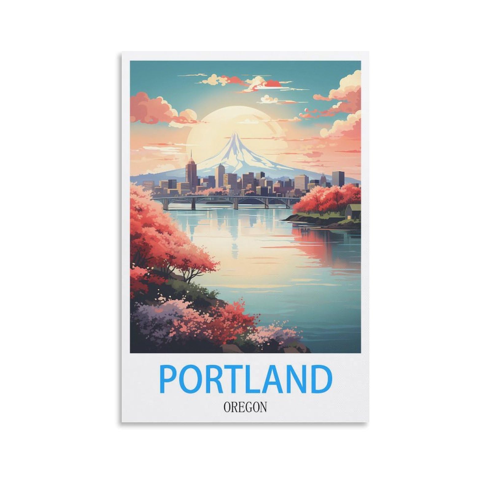 Vintage Metal Tin Signs Portland Oregons Metal Wall Art Bar Sign for Kitchen Pubs Coffee Metal Wall Decoration 30x30cm
