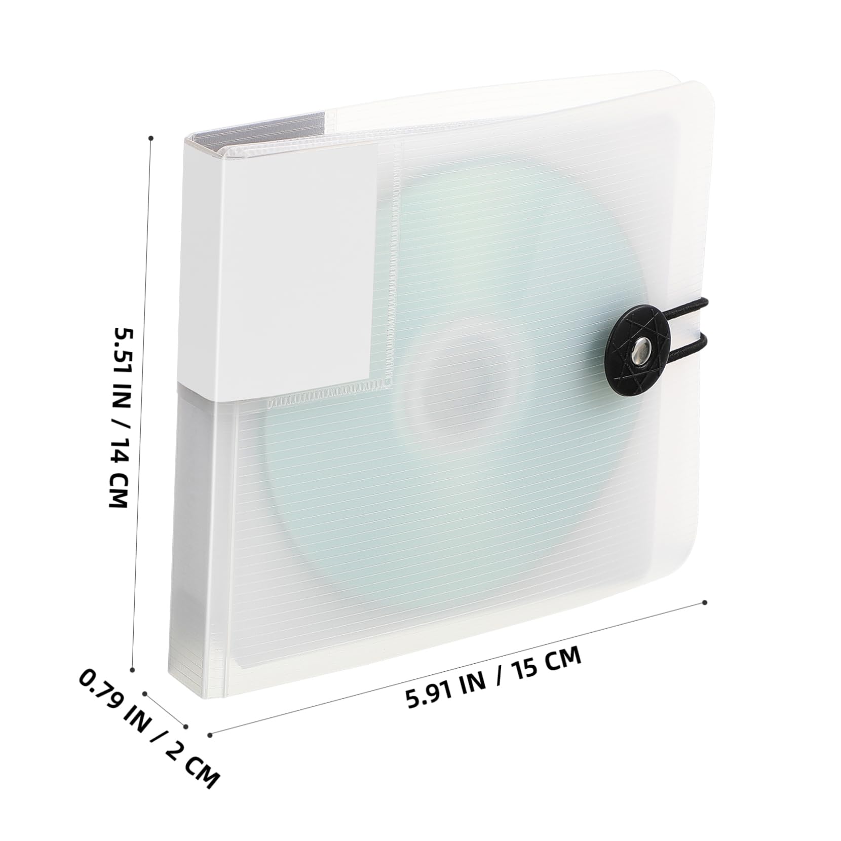 PRETYZOOM Capacity CD Dvd Storage Bag Transparent Organizer for Discs Moisture Tear Resistant Buckle Closure Portable CD Wallet for Home Travel