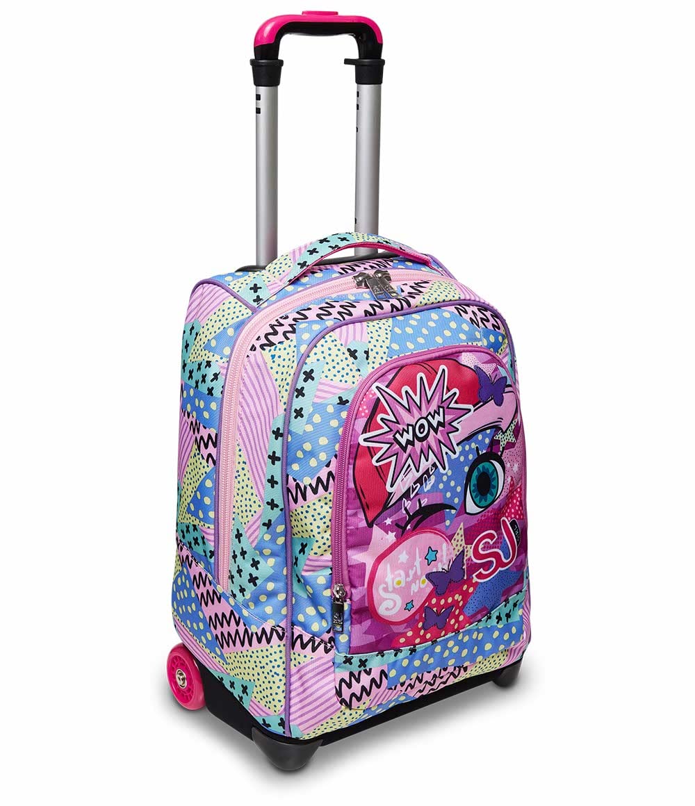 SJ GANG STYLE JAM GANG Trolley Bambine e Ragazze, Rosa, 36,5 x 48 x 24 cm
