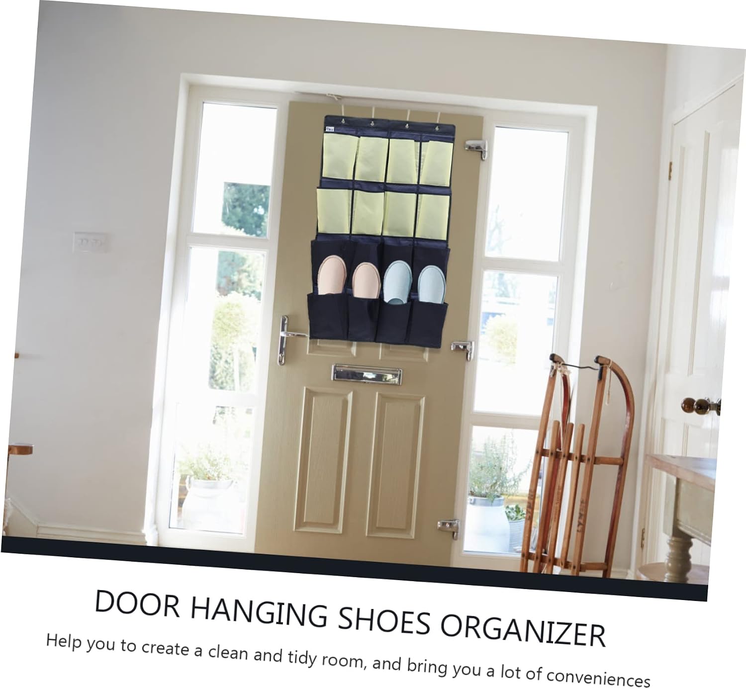 Hanging Shoe Organizer Bag Compartment Closet Storage over Door Organizer Oxford Tidy Home