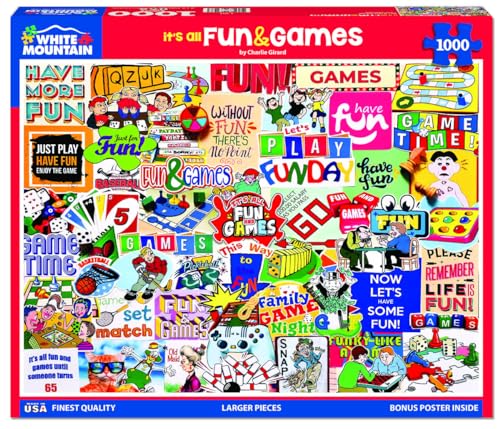 White Mountain 1000 Piece Jigsaw Puzzle - Fun for Adults & Kids