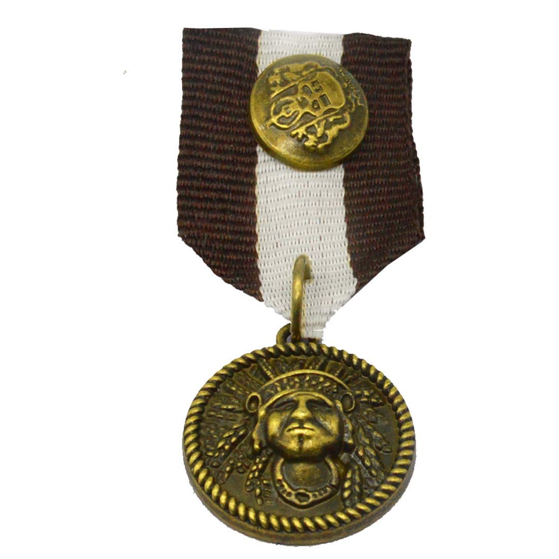 Sullery Medal Shape Ribbon Military Badge Brooch