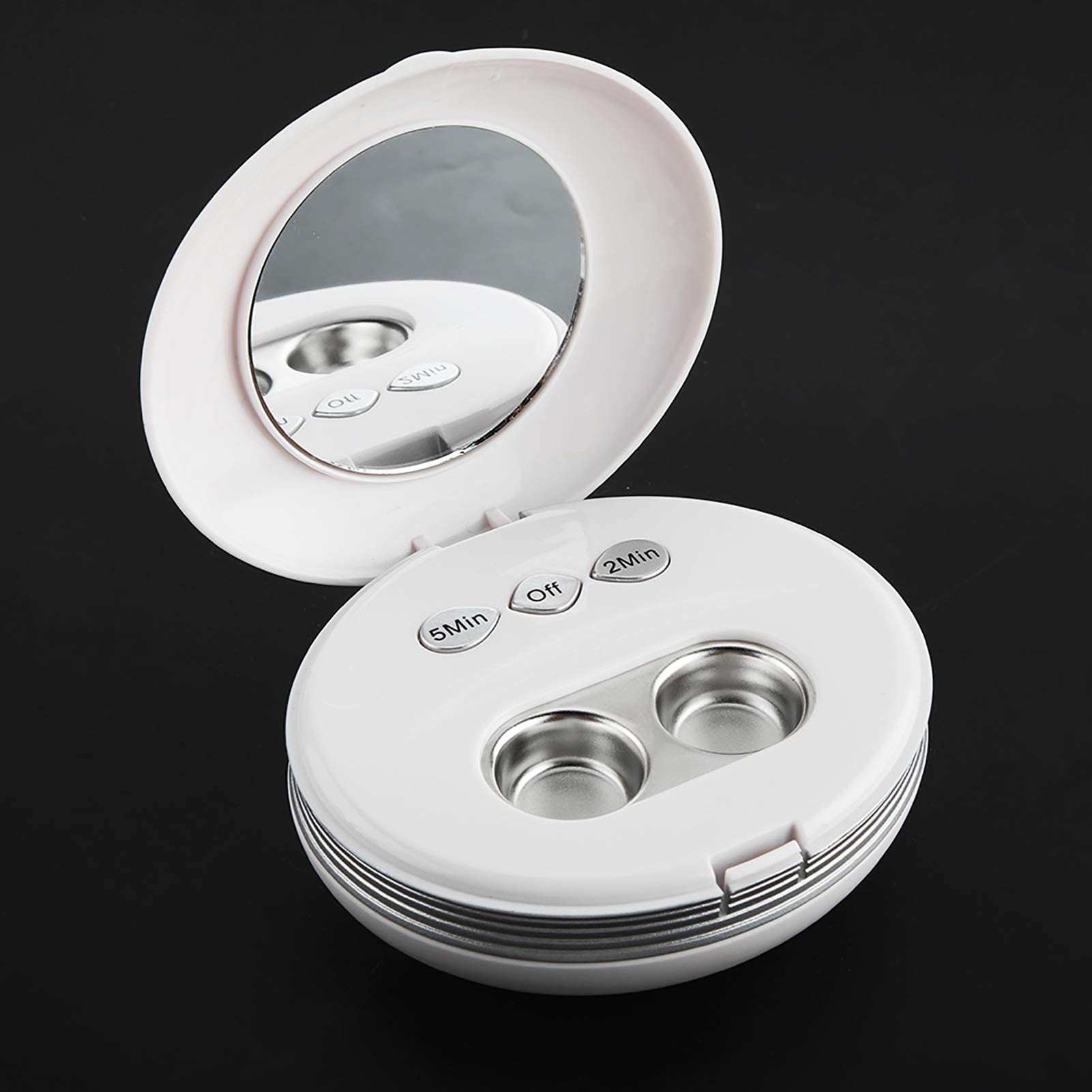 Pilipane Detergente Automatico per Lenti a Contatto Ad Ultrasuoni con USB,Detergente per Lenti a Contatto, Custodia per La Pulizia delle Proteine dell'occhio(Bianco)