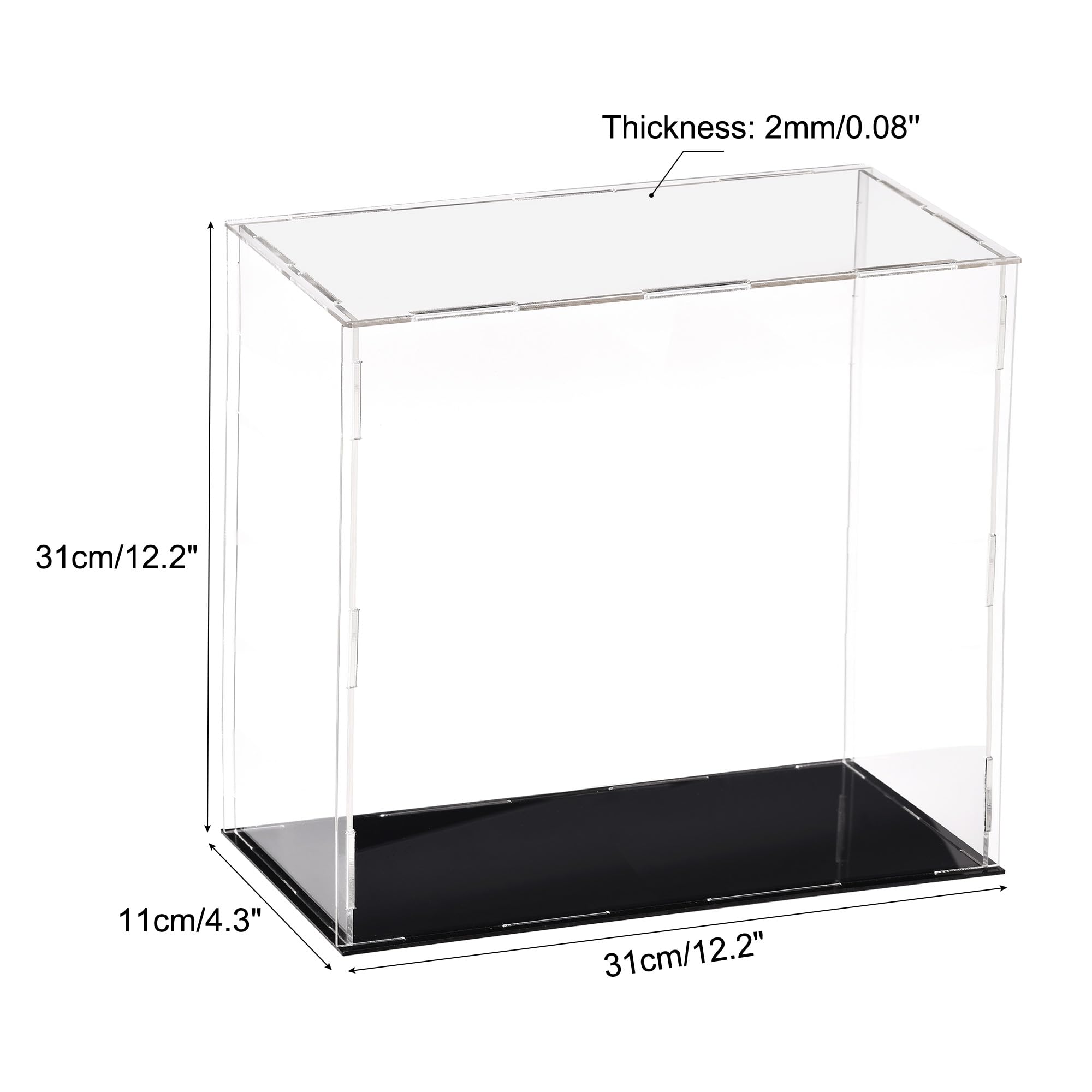 En Plastique transparent Vitrine w/ LED , Comptoir Boîte Organisateur