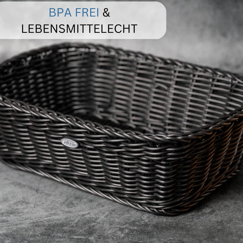 Westmark Cesta multiusos, Apta para hostelería y gastronomía, Rectangular, Aprox. 31,5 x 22 x 10 cm, Fibra sintética, Saleen Edition, Negro, 02020019101