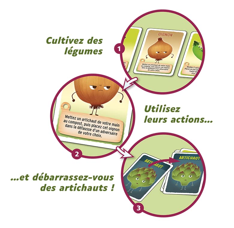 GIGAMIC - LA Fin des Artichokes - A Party Game with Simple Rules and Many Interactions - From 2 to 4 Players - From 10 Years - Image 2