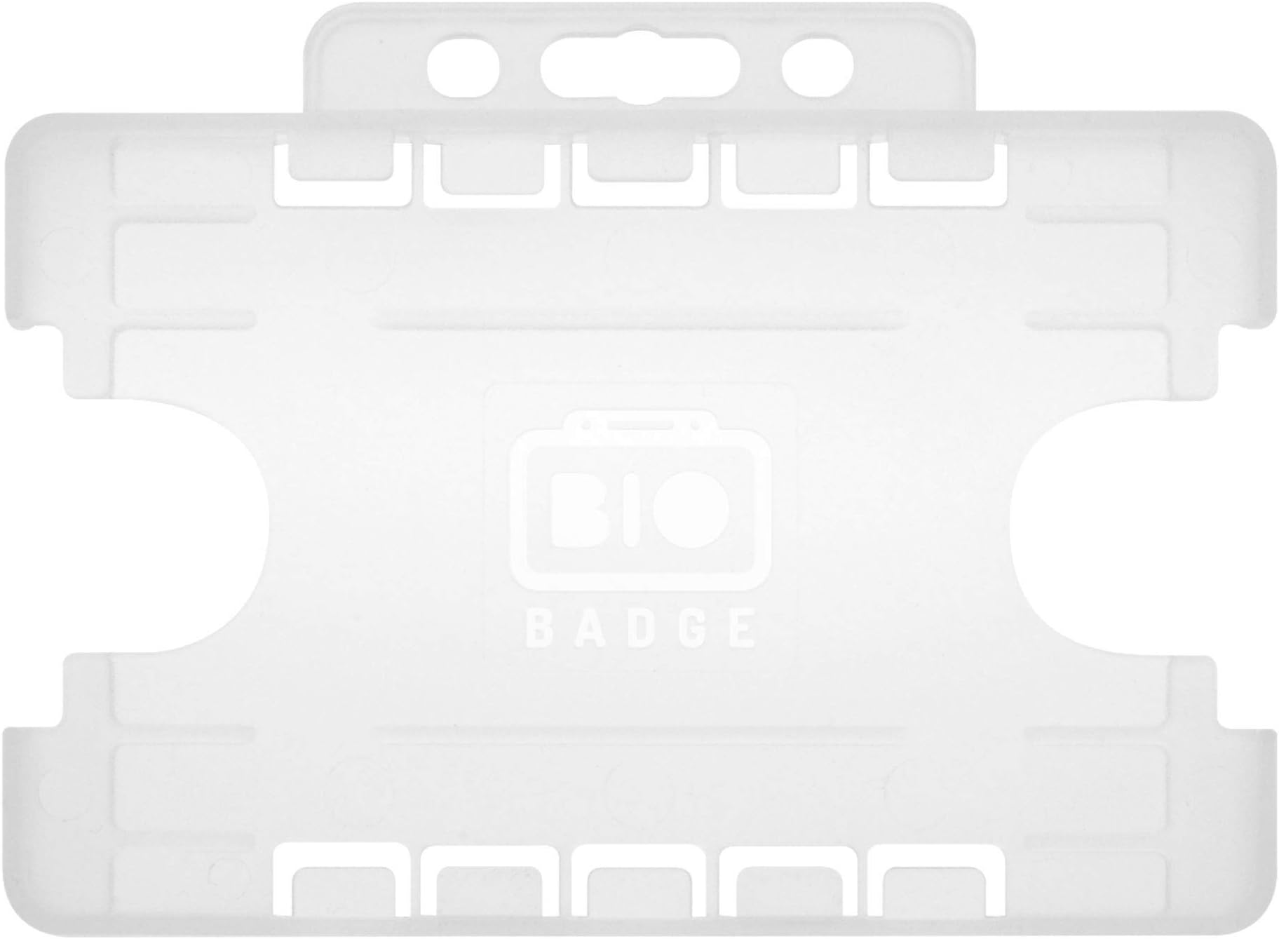 ID Card It 2 x Double sided Identity ID Card Pass Badge Holder CLEAR for Lanyards and Retractable Reels