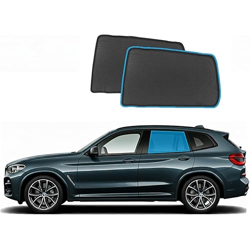 Side & Rear Windows Sun Shade for BMW X3 2018-2024 | Custom Fit, Magnetic Mesh Cover | Baby UV/Heat Protection, Privacy Shield Sunshade (2-Pack Rear Side Window Sun Shades)
