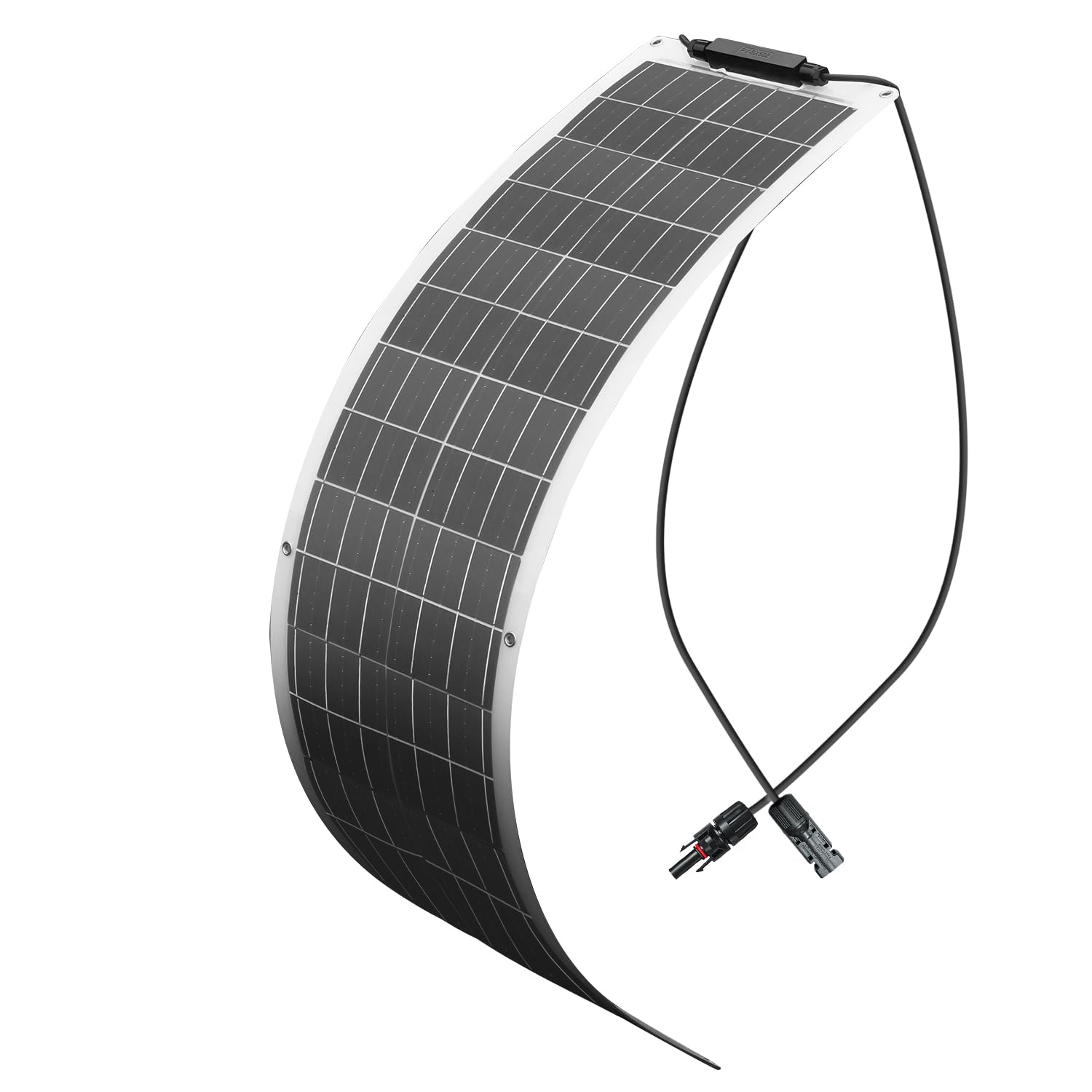 XINPUGUANG Panneau solaire souple 50W 12v Module solaire monocristallin pour bateau, voiture, camping-car, caravane (50) | Type N, 25 % haute efficacité, 115 cm × 24 cm (L × l), PET transparent, fond blanc, 2,5 mm ultra fin
