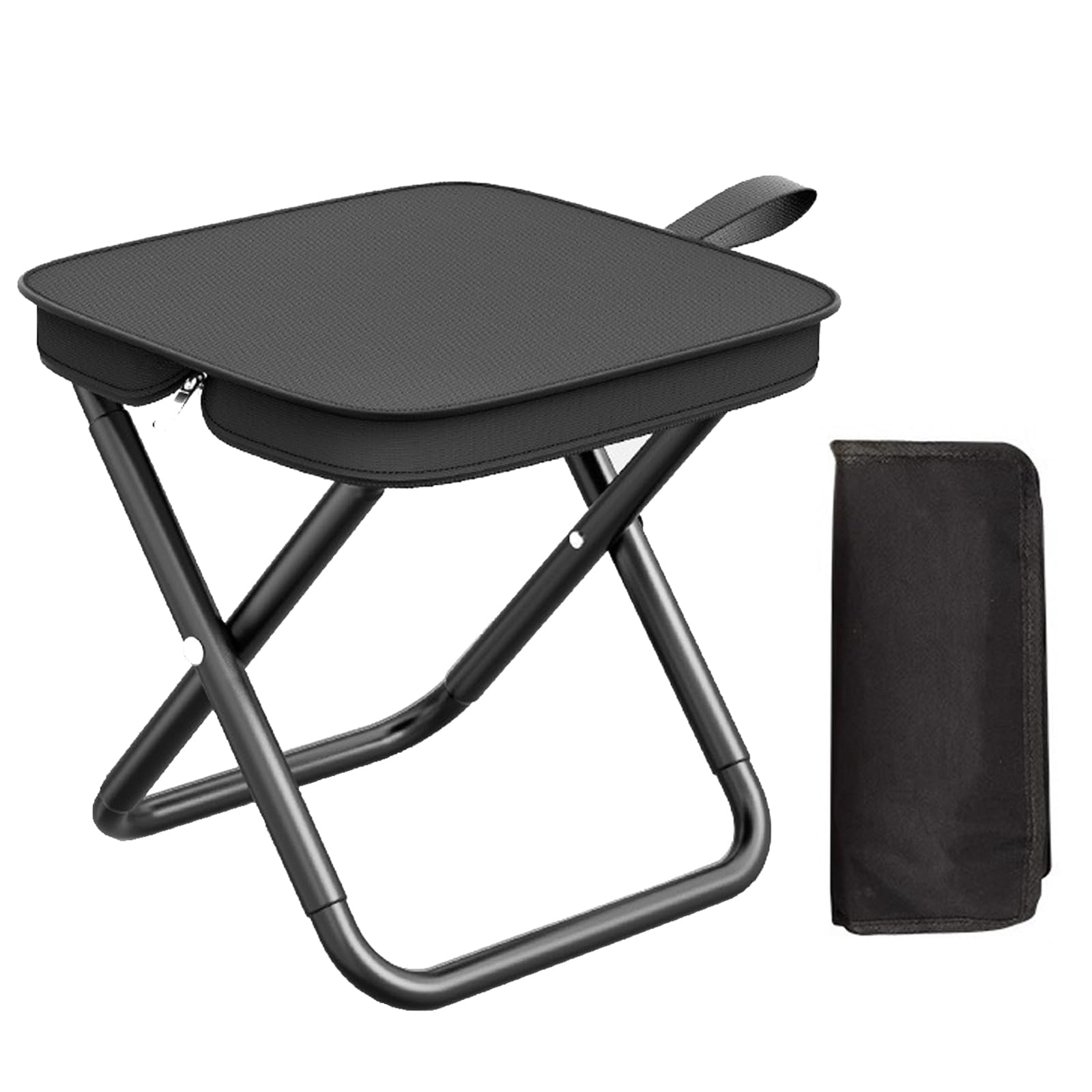 Tabouret Pliant Portable Mini - Pliable, Léger (500g), Supporte 100kg - Idéal Camping, Pêche, Jardin