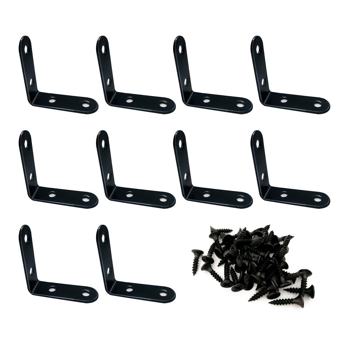 Amazon | HYWJ l字金具 黒50*50*16mm棚受け金具ステンレス鋼l字