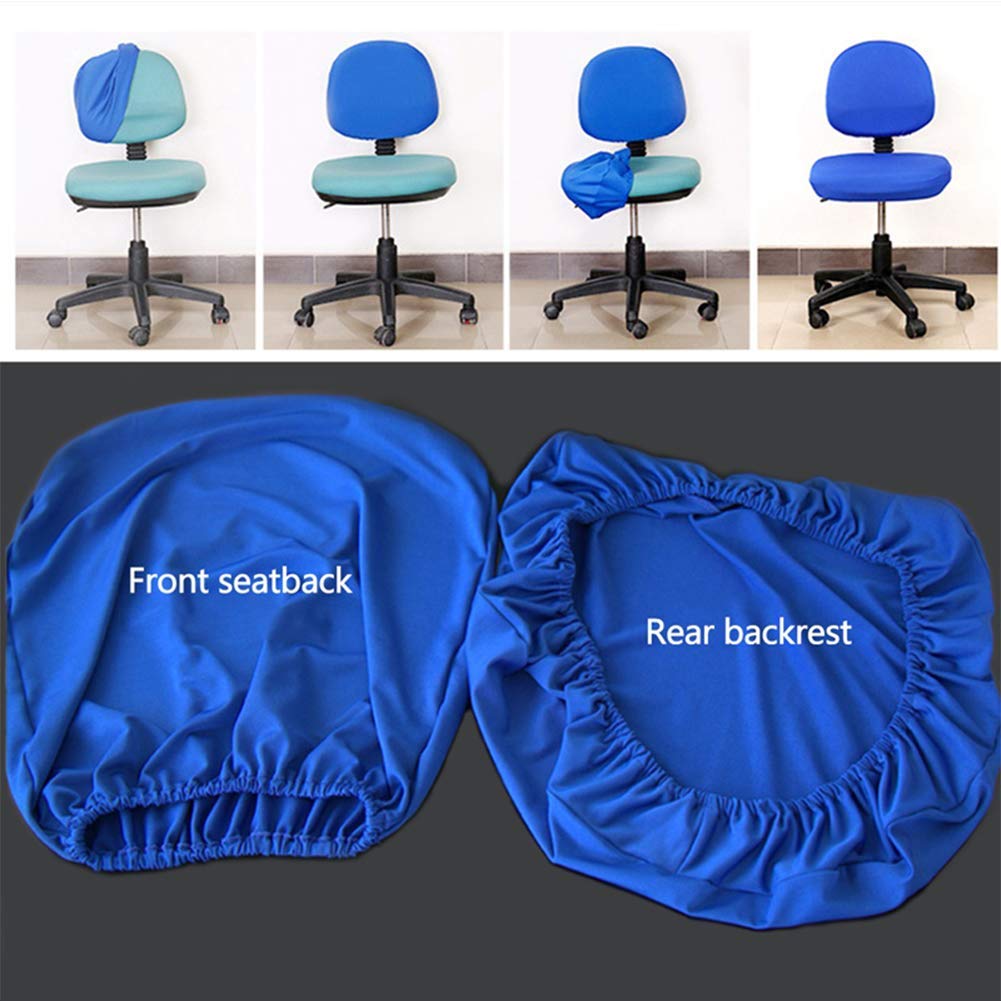 Housses De Siège De Bureau En Jacquard Extensible, Protections De Coussin De Siege Amovibles Lavables Et Anti Poussiere Pour Chaises De Bureau Noir 87463130