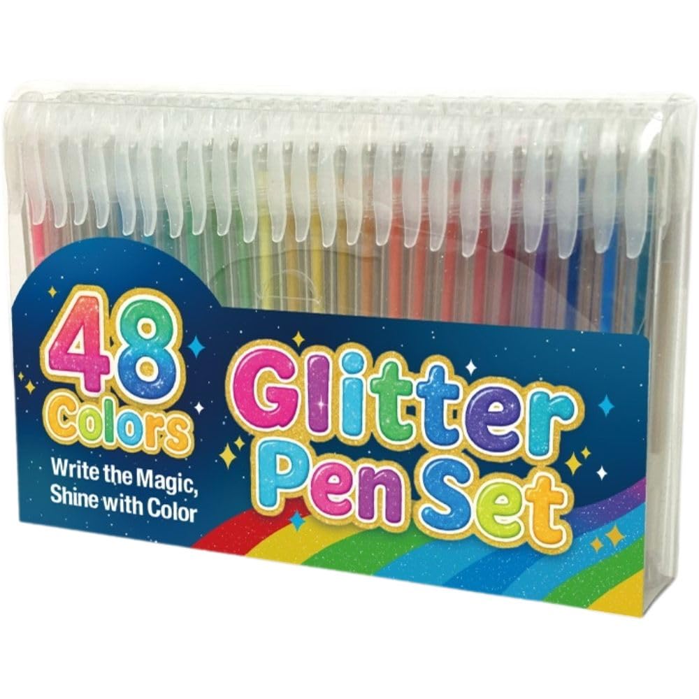 Amazon｜セイル キラキラグリッターペン 48color ジェルペン 水性ペン