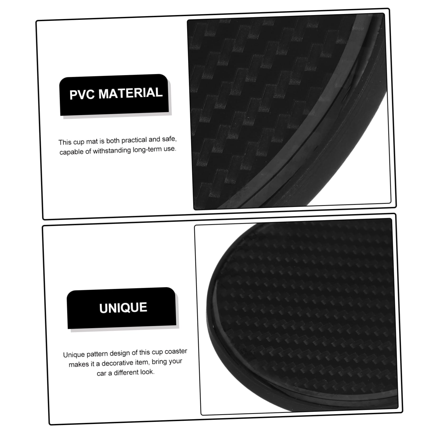 IMIKEYA Car Cup Coaster Decorative Slip Vehicle Cup Mats with Pattern Design for Automotive Drinks Portable Coaster for Long Term Use