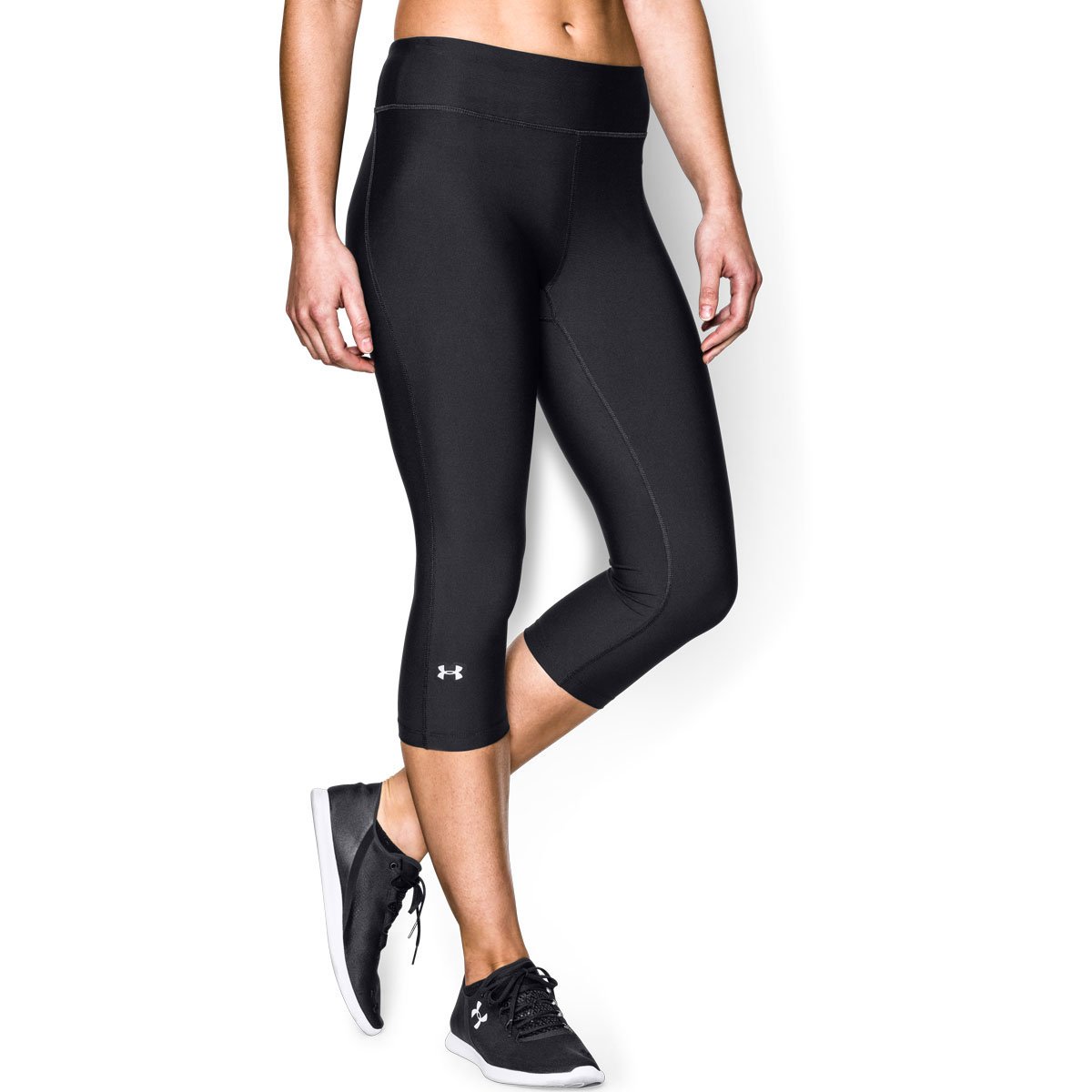 Under Armour HG Alpha Capri - Mallas deportivas para mujer 3/4 negro Blk/Msv Talla:small