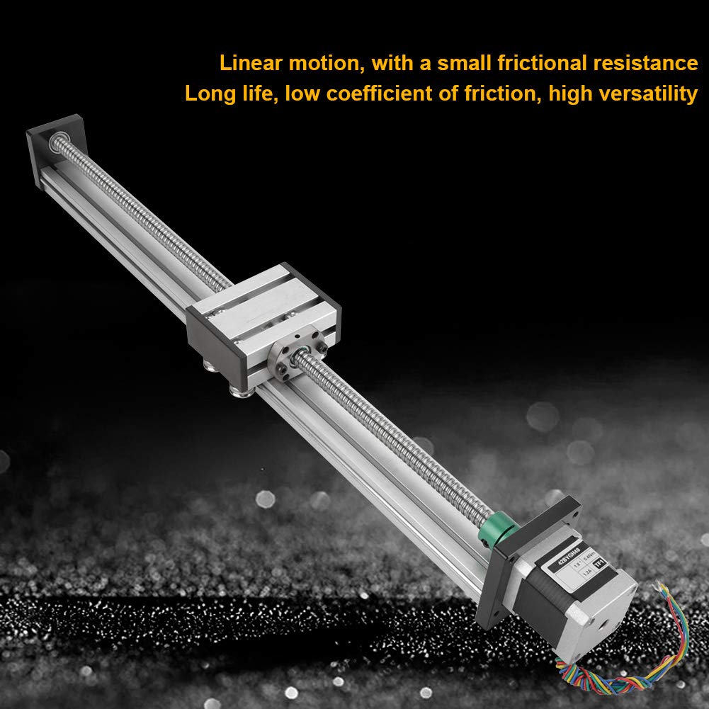 Generic 1204 Attuatore a Scorrimento Lineare a Vite con Motore Passo-passo Corsa 400 Mm Diametro Albero 12 Mm per Macchinari CNC Automazione Industriale Stampa 3D