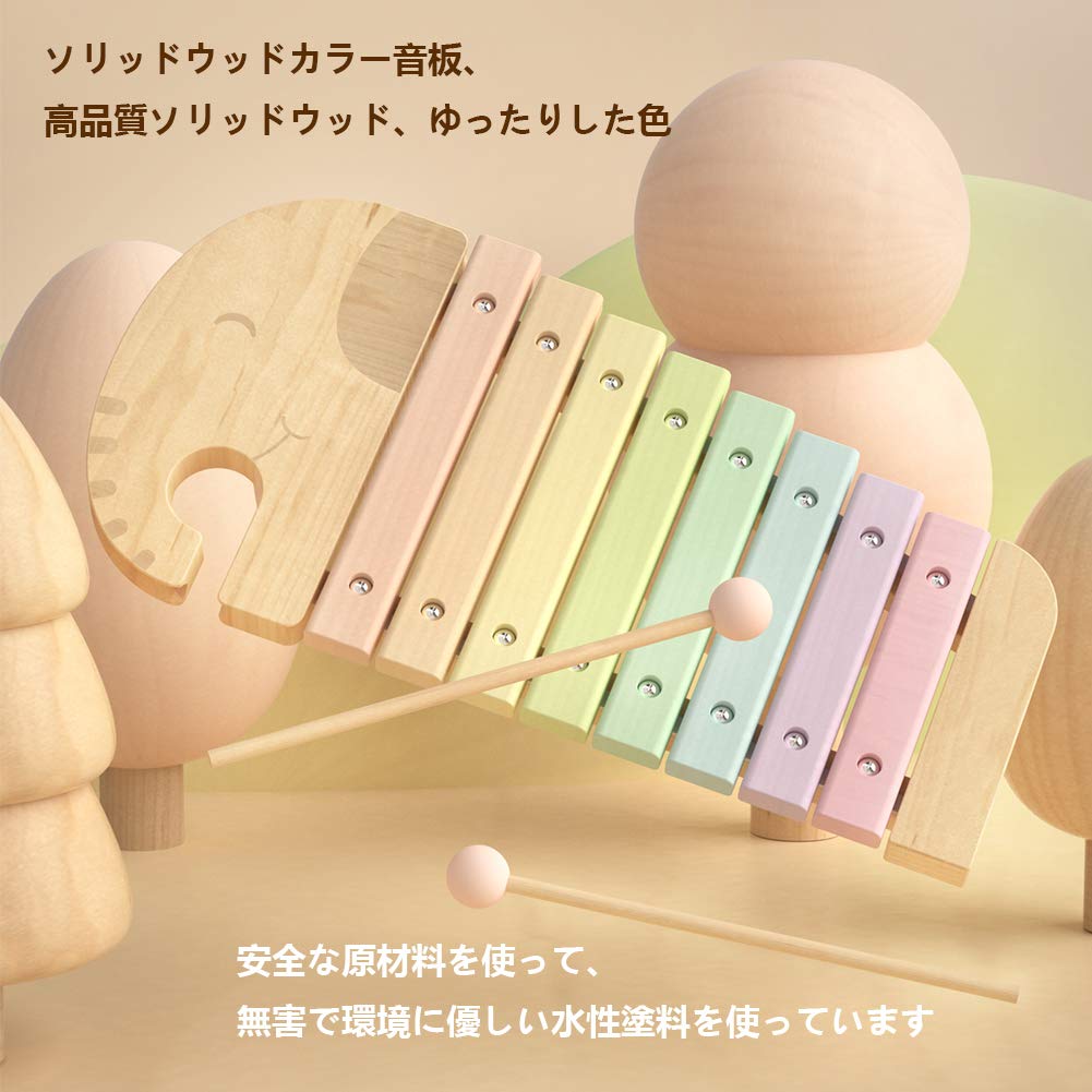 Amazon | 知育玩具 音楽啓蒙 木製の叩き琴 子供 8音 木琴 標準
