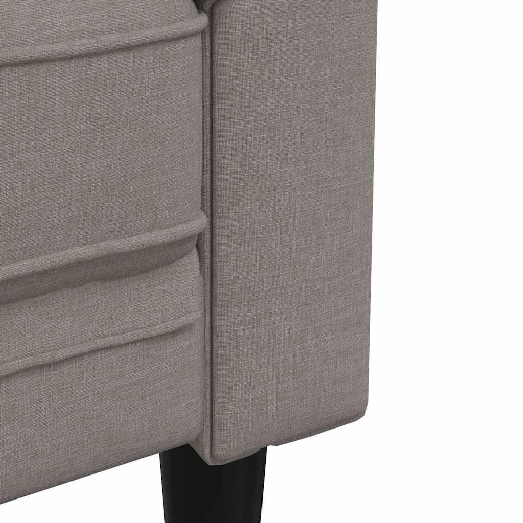 Sillón Chesterfield de Tela Gris taupé,16.4kg-372543